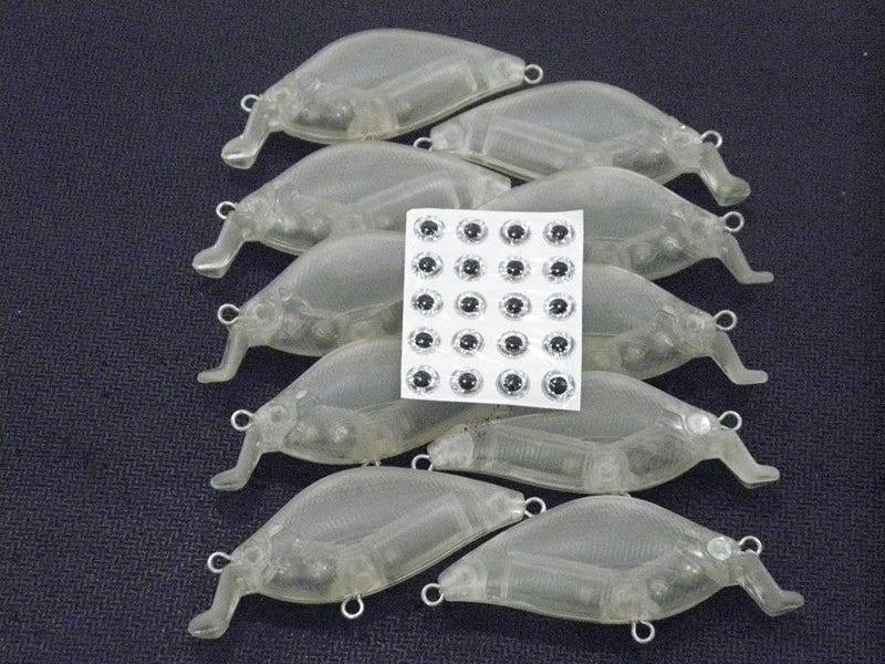 wLure 10 Blank Unpainted Crankbait Wide Wobble Slow Floating Fishing Lures with Free Eyes UPC503 - Image 2